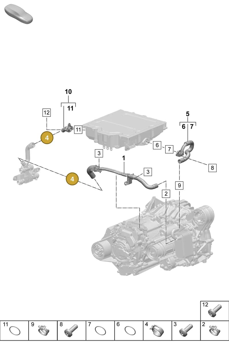 99951265809 — Porsche Macan (2024-2024) diagram p61151010, position 4