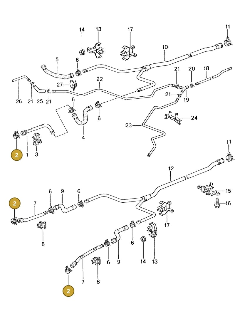 99951267109 — Porsche Boxster S (1996-2004) diagram p20105010, position 2