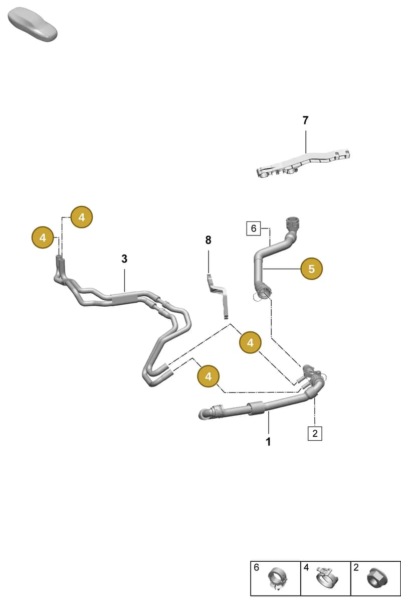 99951268609 — Porsche Macan (2024-2024) diagram p61155070, position 4+5