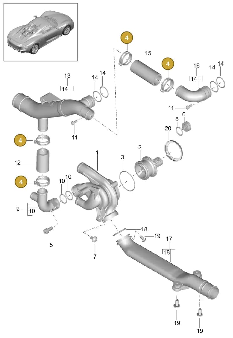 99951269509 — Porsche 918 Spyder (2014-2015) diagram p43105000, position 4