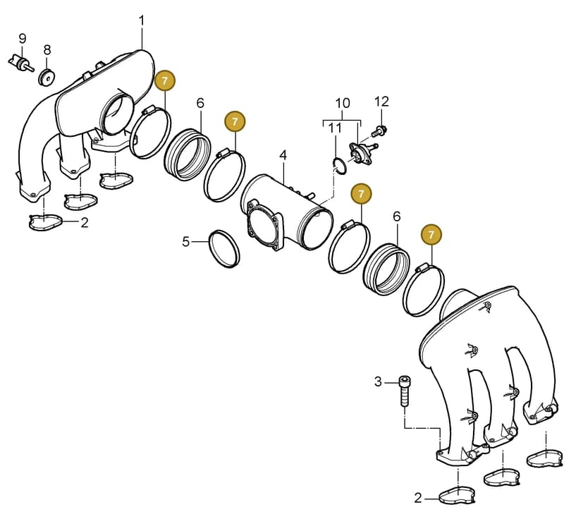 99951269801 — Porsche Turbo (2006-2009) diagram p30107010, position 7