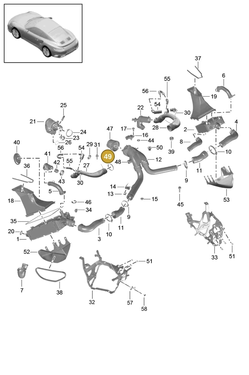 99951269801 — Porsche 911 (2013-2020) diagram p42107020, position 49