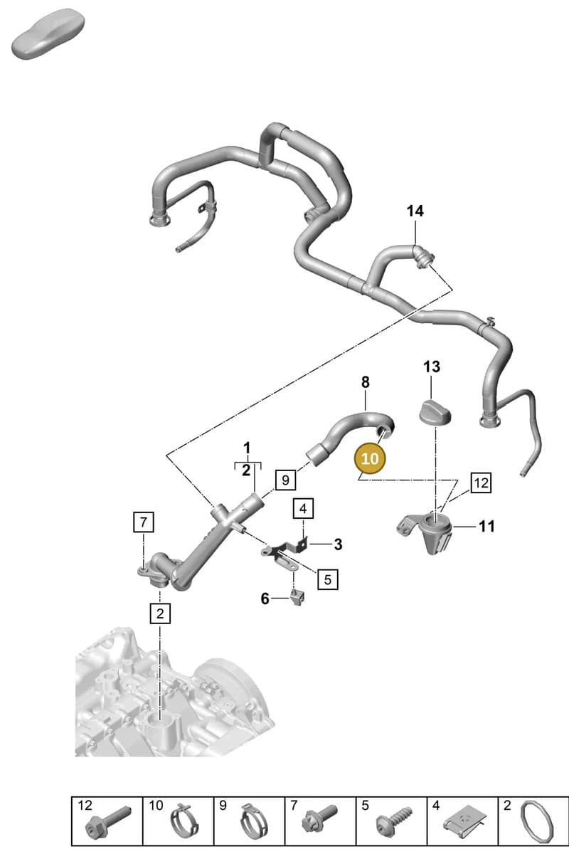 99951274301 — Porsche 911 (2020-2022) diagram p57104150, position 10