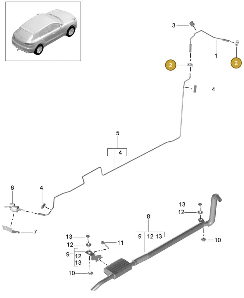 99951274601 — Porsche Macan (2013-2018) diagram p44813030, position 2