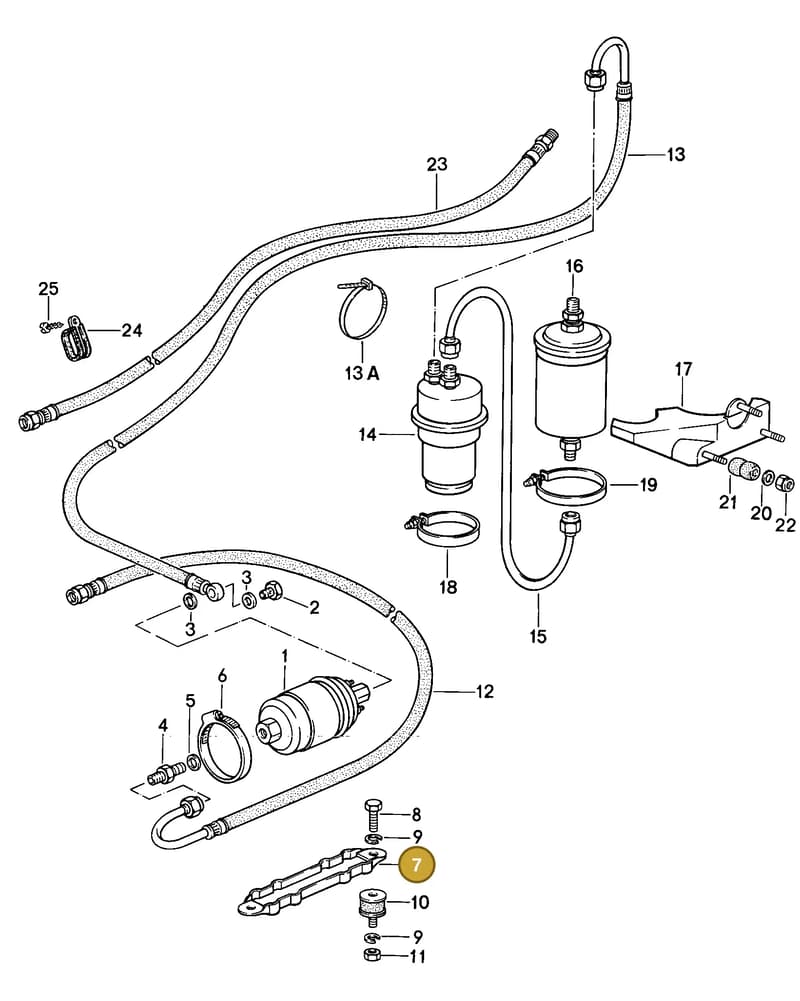 99951300340 — Porsche Carrera Cabrio (1983-1986) diagram p07201010, position 7