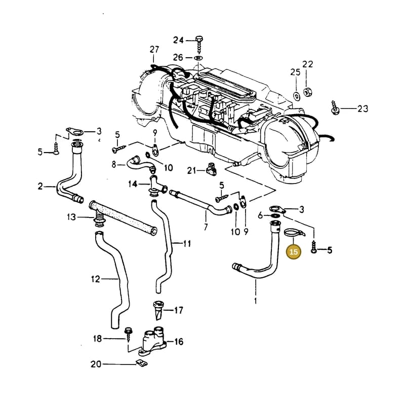 99951300340 — Porsche Carrera 4 Coupe (1988-1994) diagram p13813010, position 15