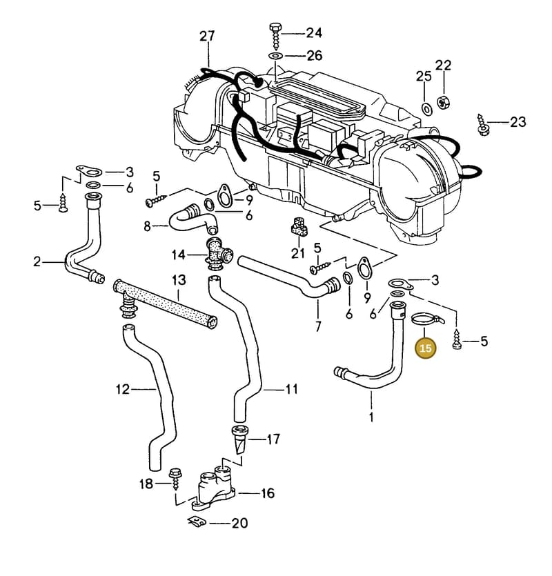 99951300340 — Porsche Carrera 4 Cabrio (1993-1998) diagram p17813010, position 15