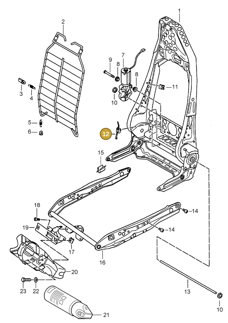 99951306340 — Porsche Boxster S (1996-2004) diagram p20817040, position 12