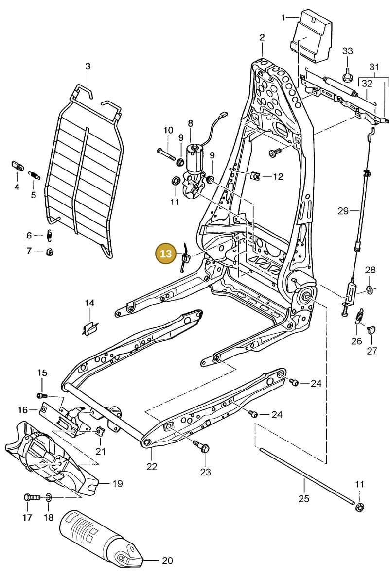 99951306340 — Porsche Carrera 4 Cabrio (1997-2005) diagram p21817040, position 13