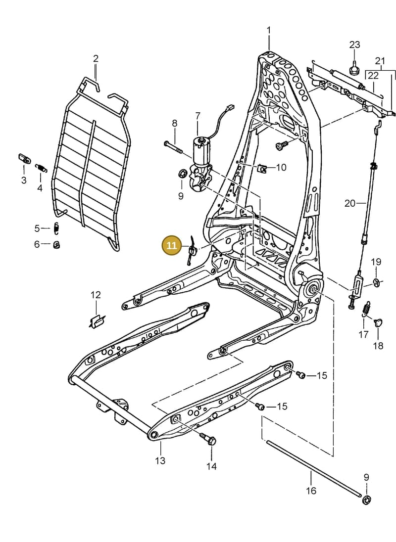 99951306340 — Porsche GT3 RS (1998-2005) diagram p22817040, position 11