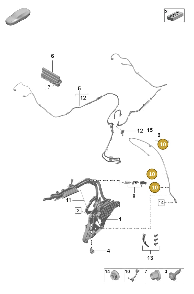 99951306340 — Porsche 911 (2018-2024) diagram p53811210, position 10