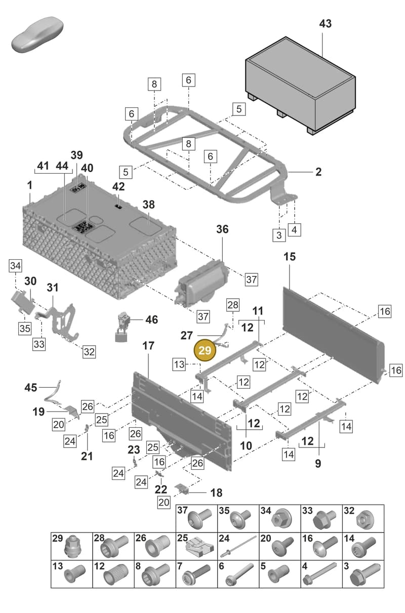 99951603201 — Porsche Panamera (2020-2023) diagram p58901040, position 29