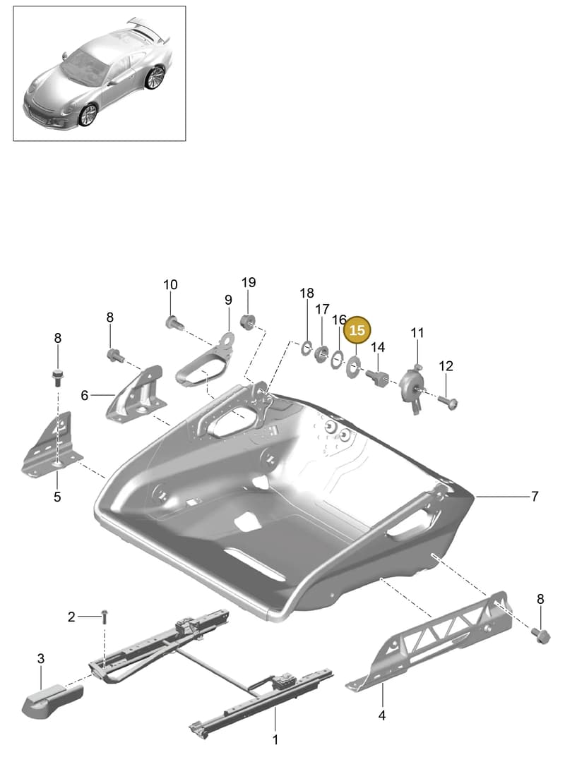99952301901 — Porsche 911 (2013-2020) diagram p41817004, position 15