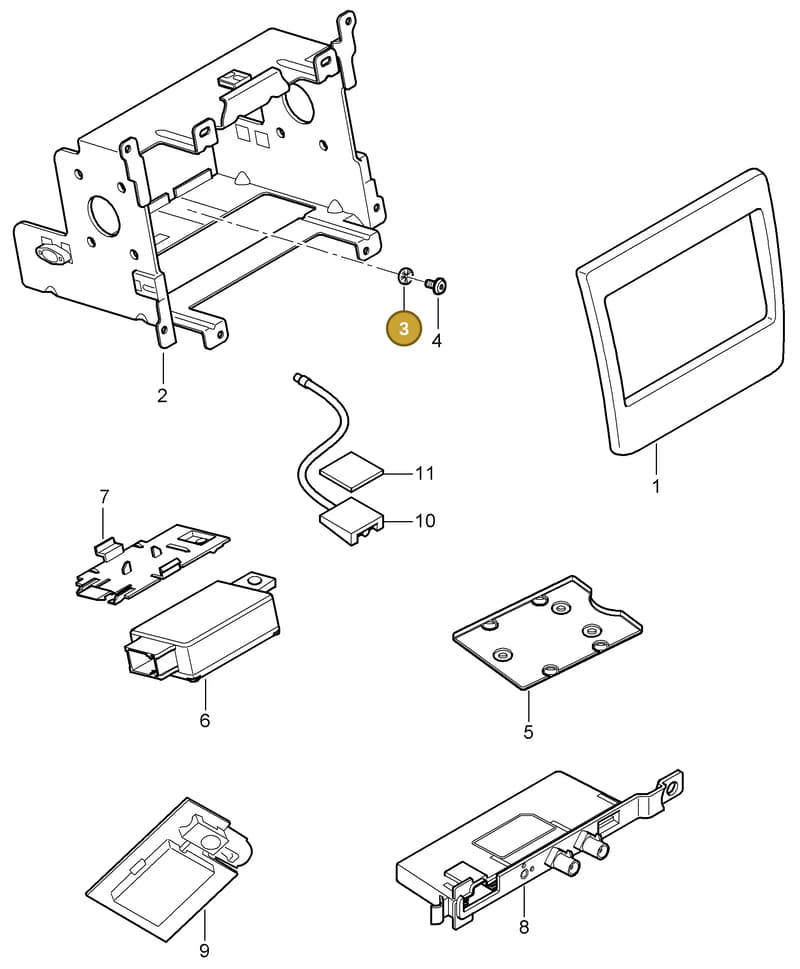 99959124301 — Porsche Panamera (2009-2016) diagram p35911001, position 3