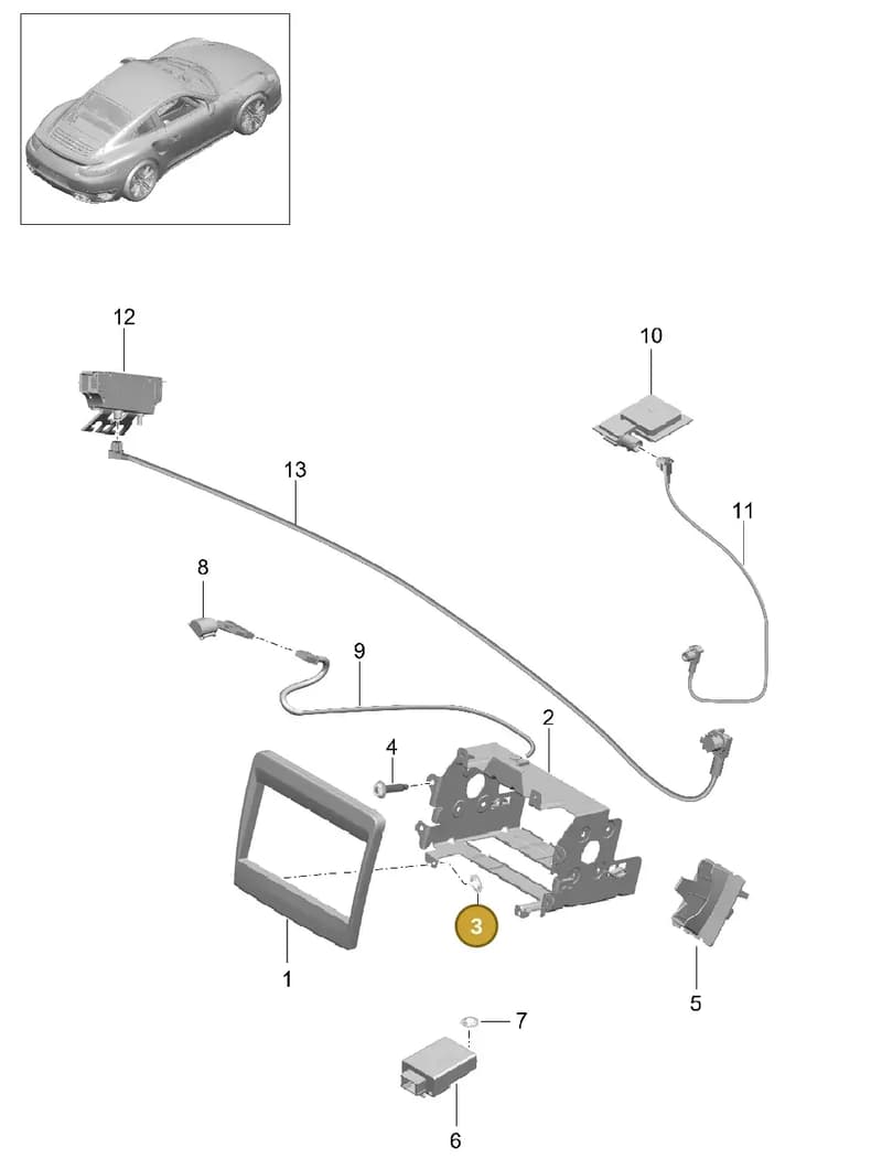 99959124301 — Porsche GT2 RS Clubsport (2013-2020) diagram p42911001, position 3