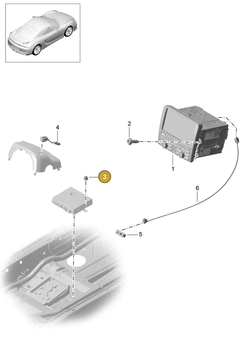 99959124301 — Porsche Cayman GT4 (2015-2016) diagram p45911000, position 3