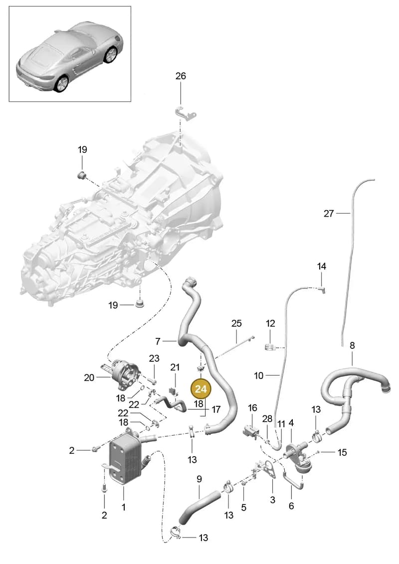 99959140201 — Porsche Cayman (2016-2019) diagram p50302020, position 24