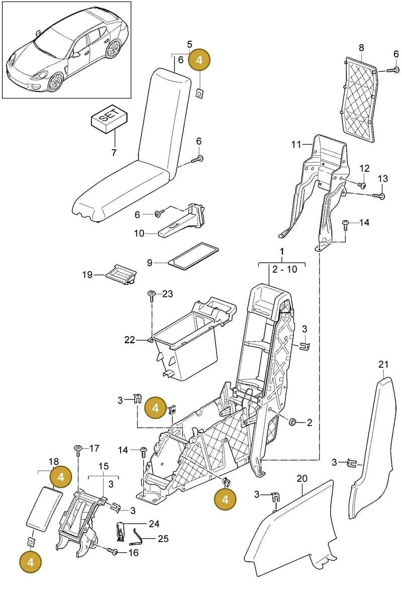 99959177201 — Porsche Panamera (2009-2016) diagram p35809040, position 4