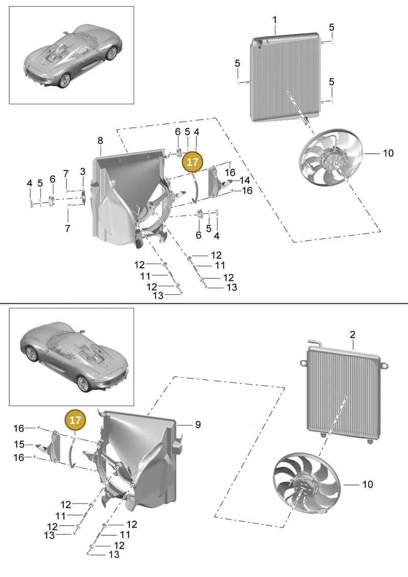 99959182040 — Porsche 918 Spyder (2014-2015) diagram p43105020, position 17