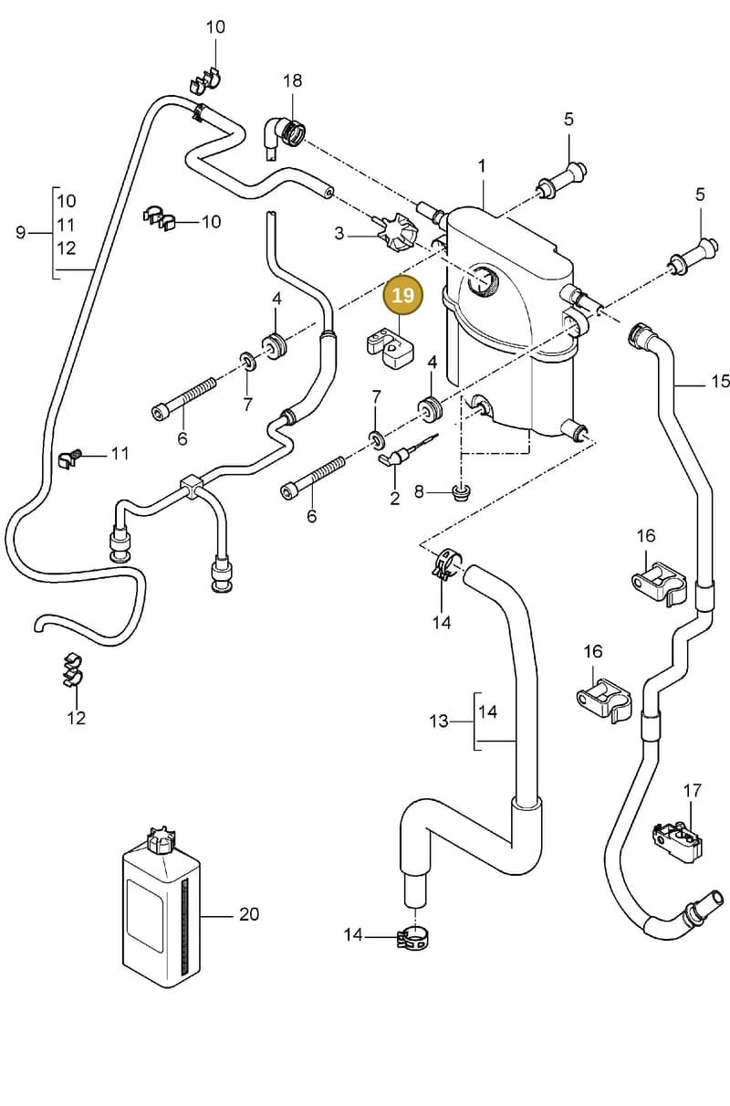 99959192240 — Porsche Carrera GT (2003-2006) diagram p25105020, position 19