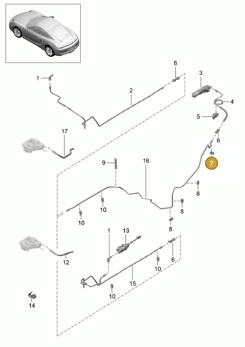 99959192240 — Porsche Cayman (2013-2016) diagram p40702008, position 7