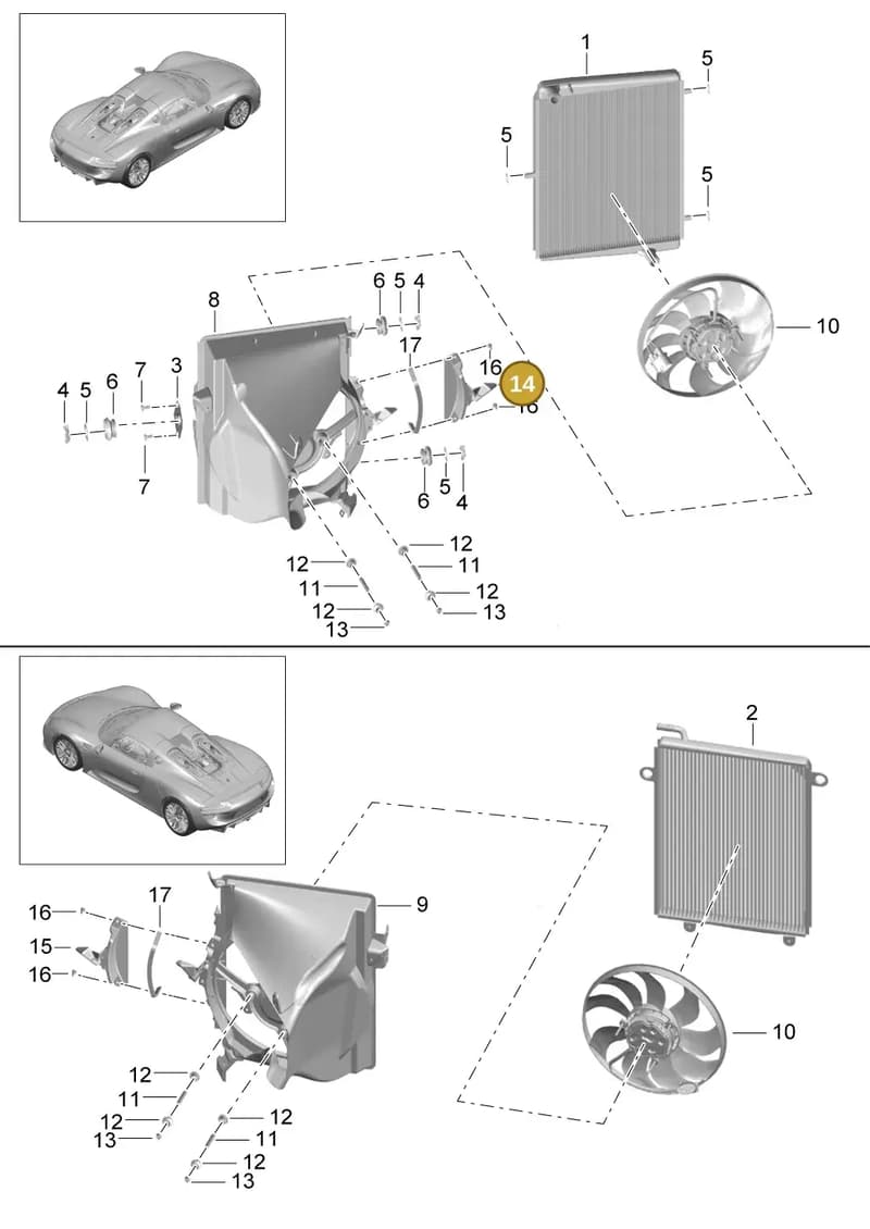 99959192240 — Porsche 918 Spyder (2014-2015) diagram p43105020, position 14