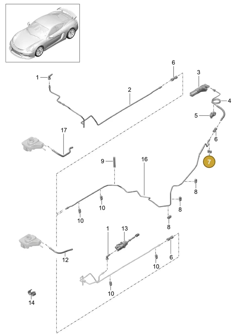 99959192240 — Porsche Cayman GT4 (2015-2016) diagram p45702008, position 7