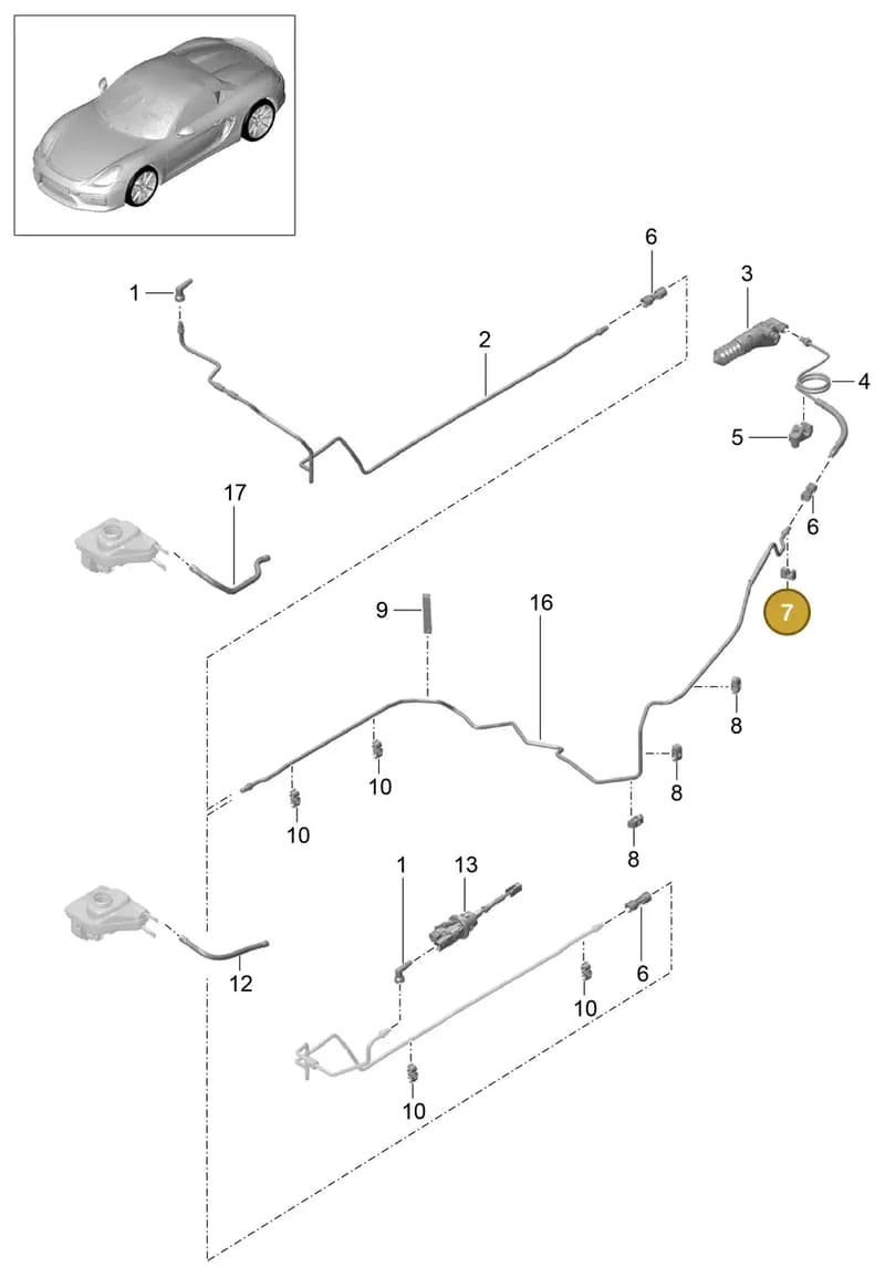 99959192240 — Porsche Boxster Spyder (2015-2016) diagram p46702008, position 7