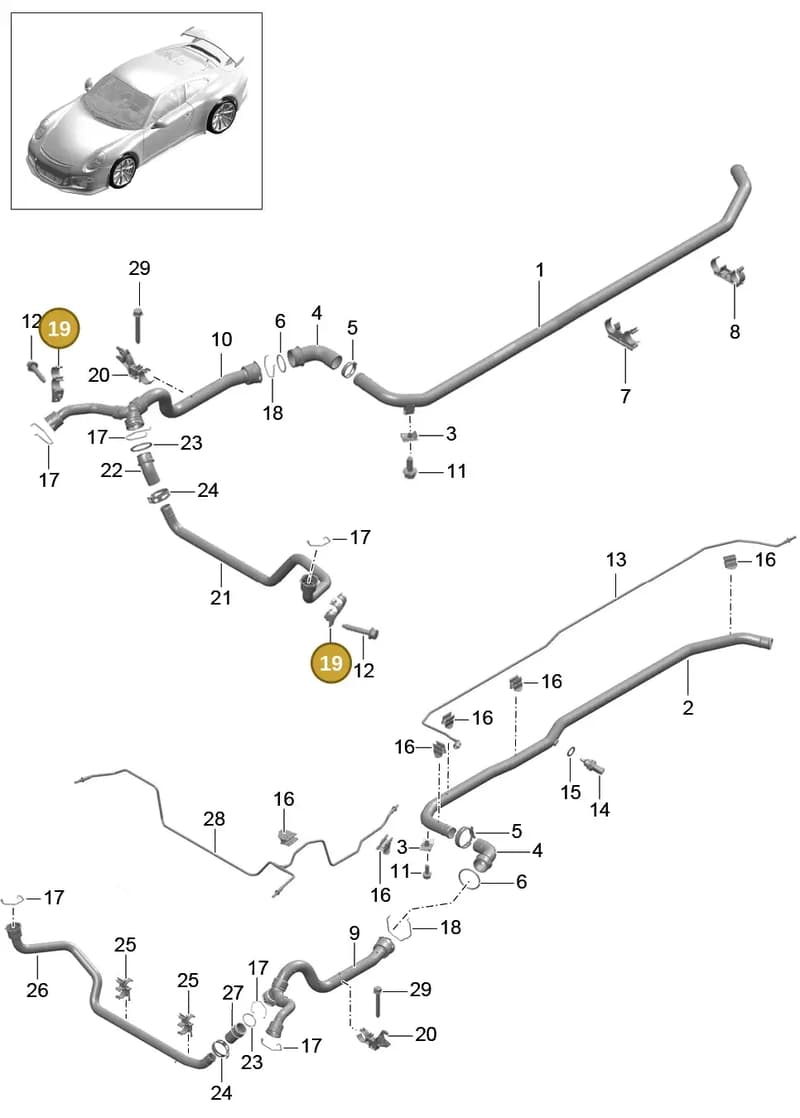 99959193803 — Porsche 911 (2013-2020) diagram p41105010, position 19