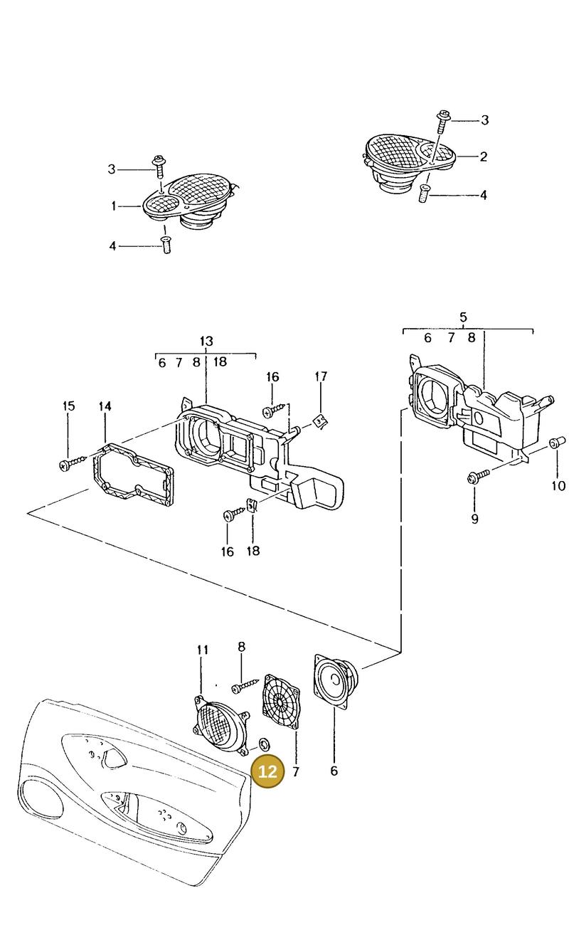 99959194603 — Porsche Carrera 4 Cabrio (1997-2005) diagram p21911005, position 12