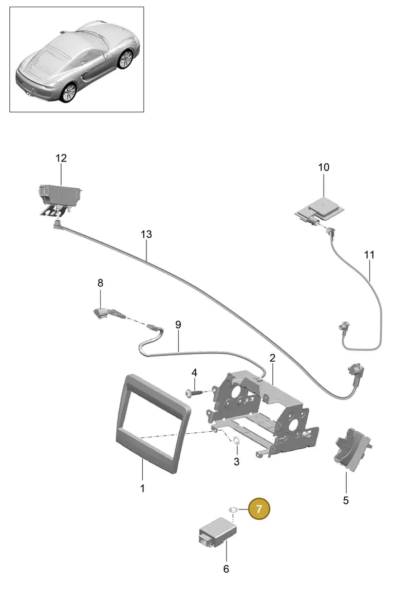 99959194603 — Porsche Cayman (2013-2016) diagram p40911001, position 7