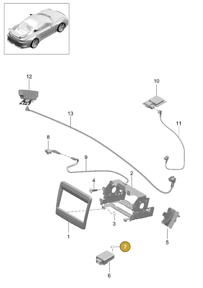 99959194603 — Porsche 911 (2013-2020) diagram p41911001, position 7