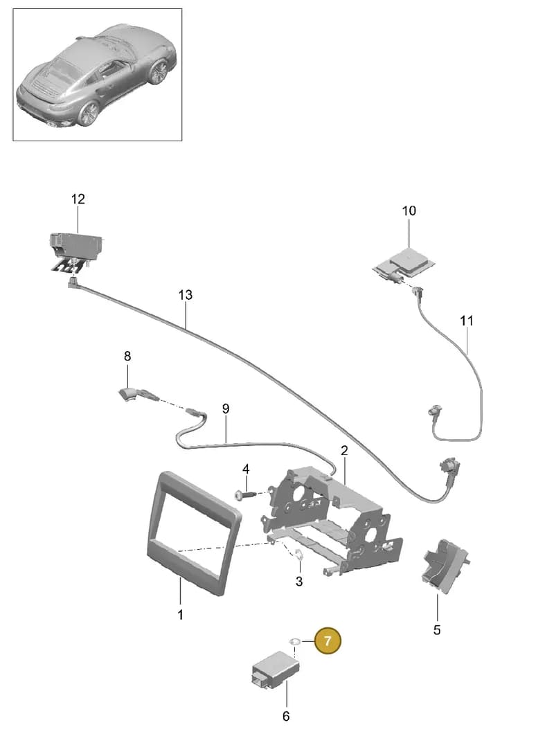 99959194603 — Porsche GT2 RS Clubsport (2013-2020) diagram p42911001, position 7