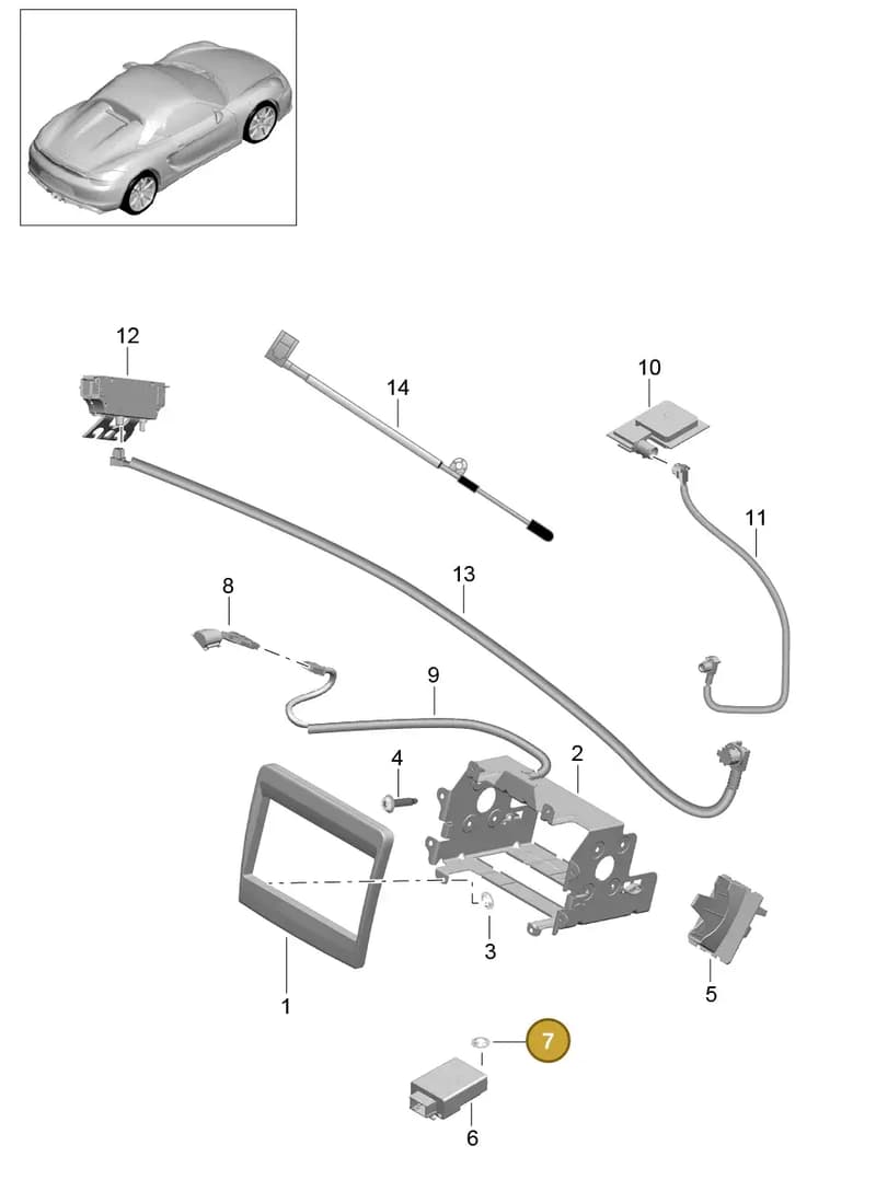 99959194603 — Porsche Boxster Spyder (2015-2016) diagram p46911001, position 7
