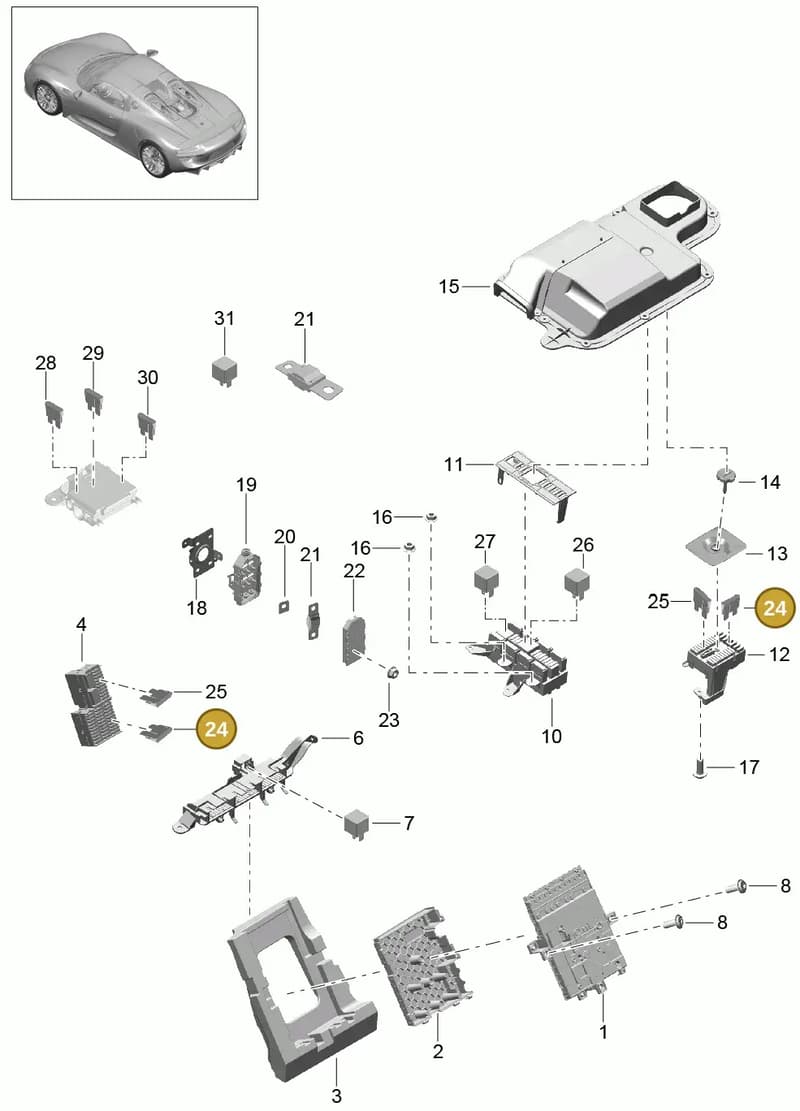 99960705300 — Porsche 918 Spyder (2014-2015) diagram p43902000, position 24