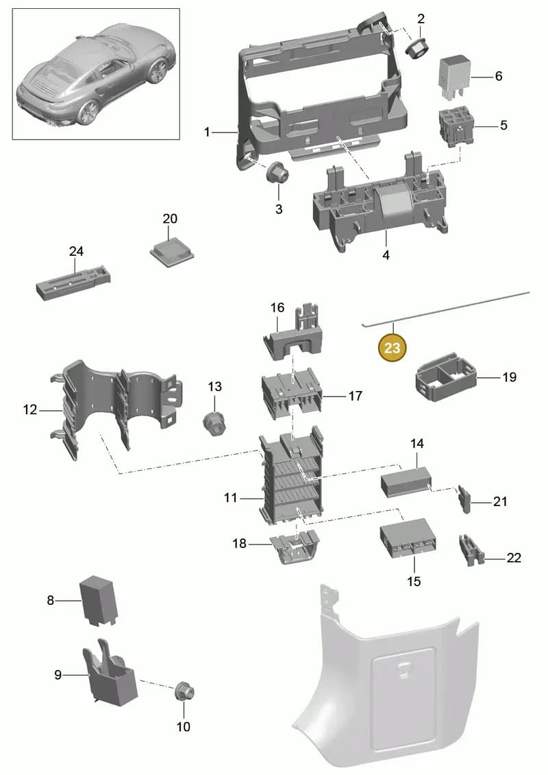 99960705500 — Porsche GT2 RS Clubsport (2013-2020) diagram p42902000, position 23