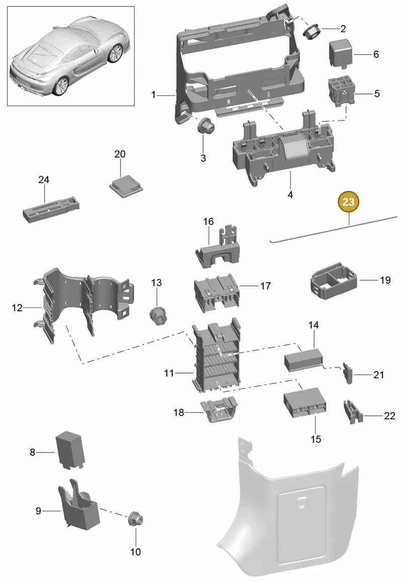 99960705500 — Porsche Cayman GT4 (2015-2016) diagram p45902000, position 23