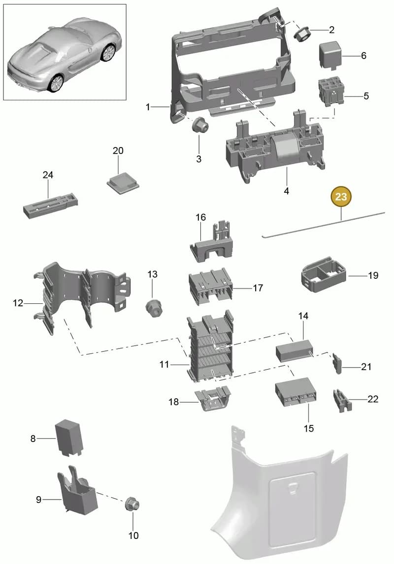 99960705500 — Porsche Boxster Spyder (2015-2016) diagram p46902000, position 23