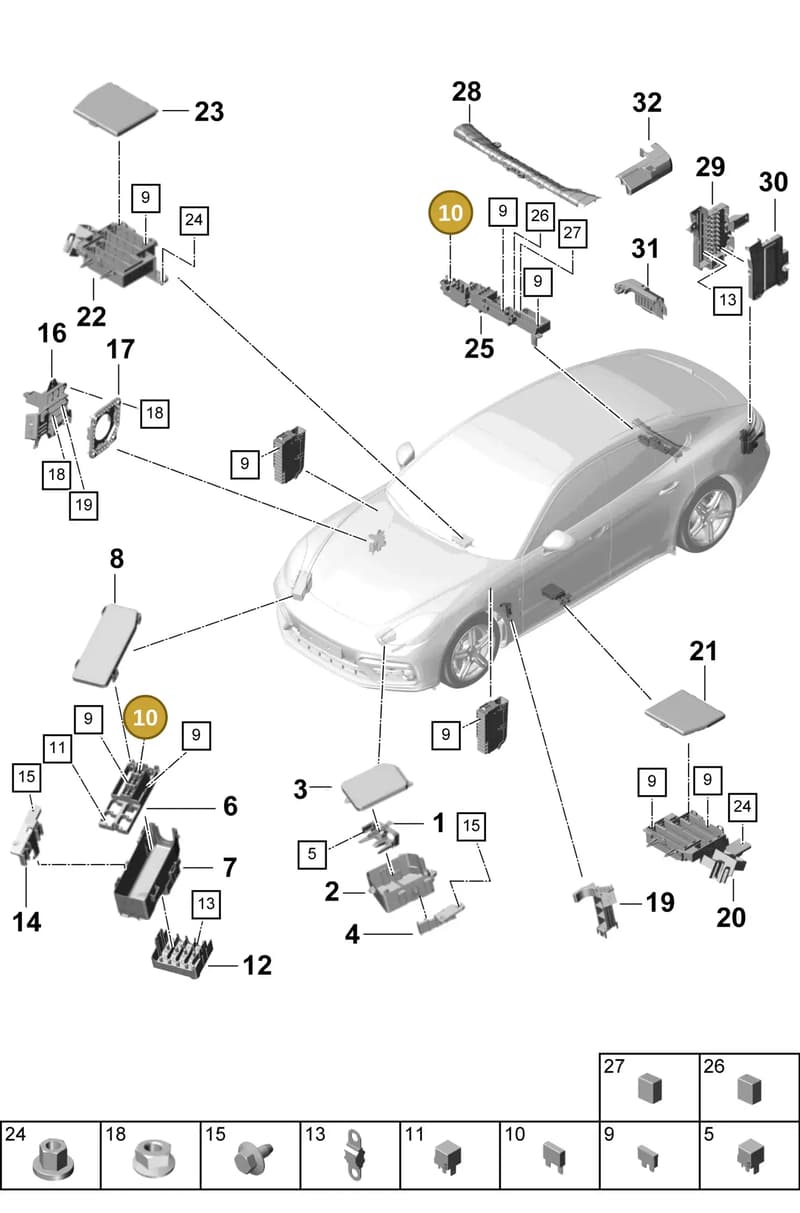 99960707300 — Porsche Panamera (2016-2020) diagram p49902000, position 10