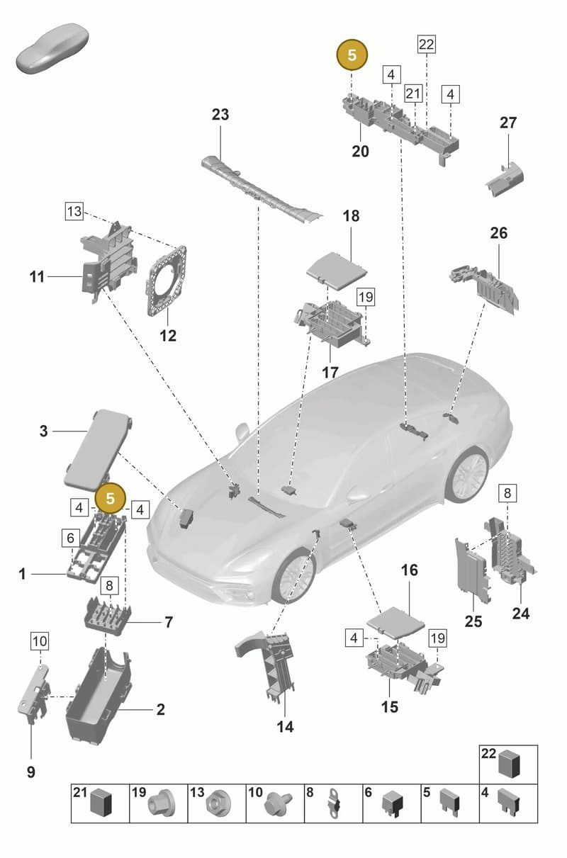 99960707300 — Porsche Panamera (2020-2023) diagram p58902000, position 5