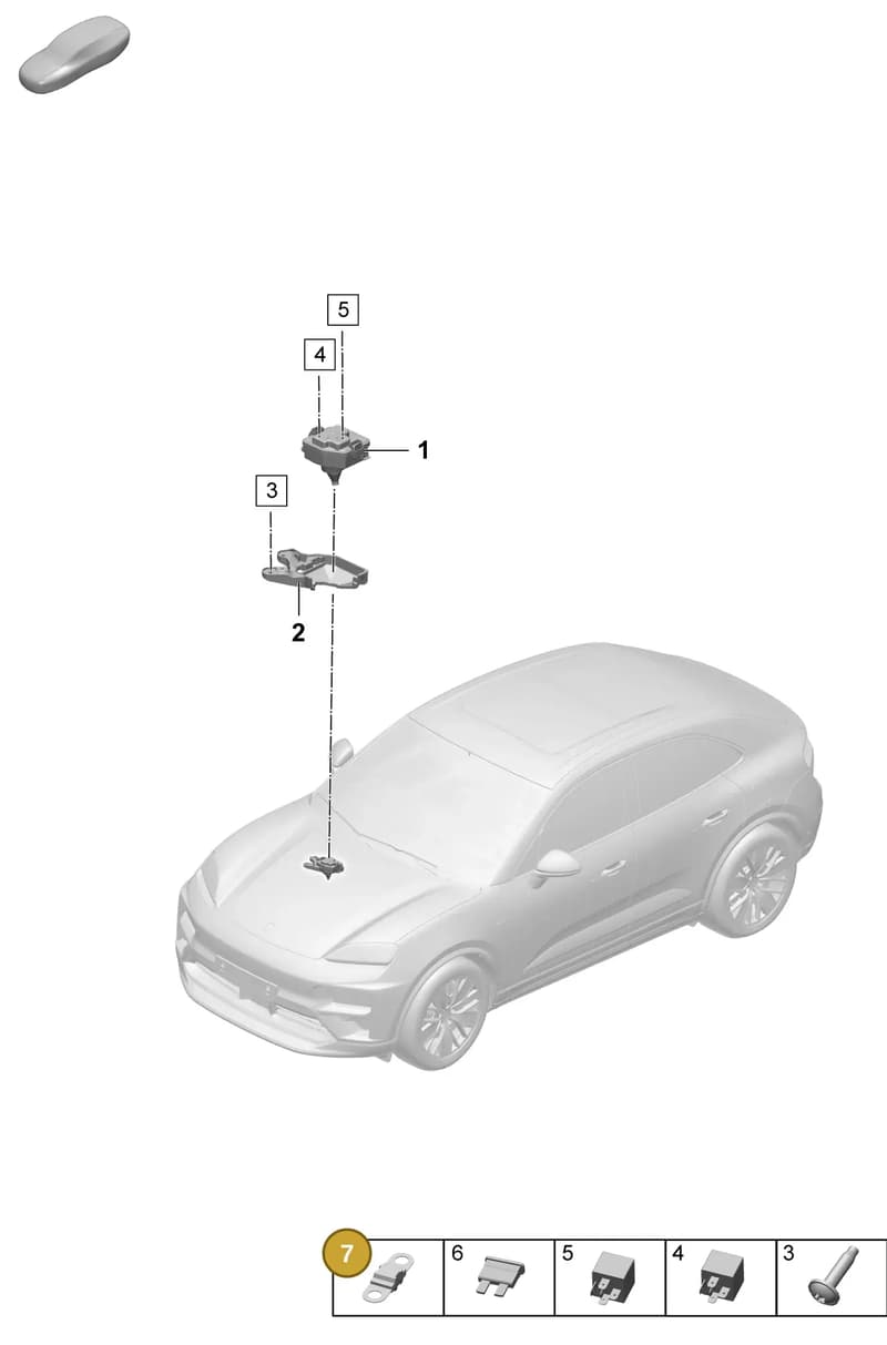 99960707300 — Porsche Macan (2024-2024) diagram p61902020, position 7