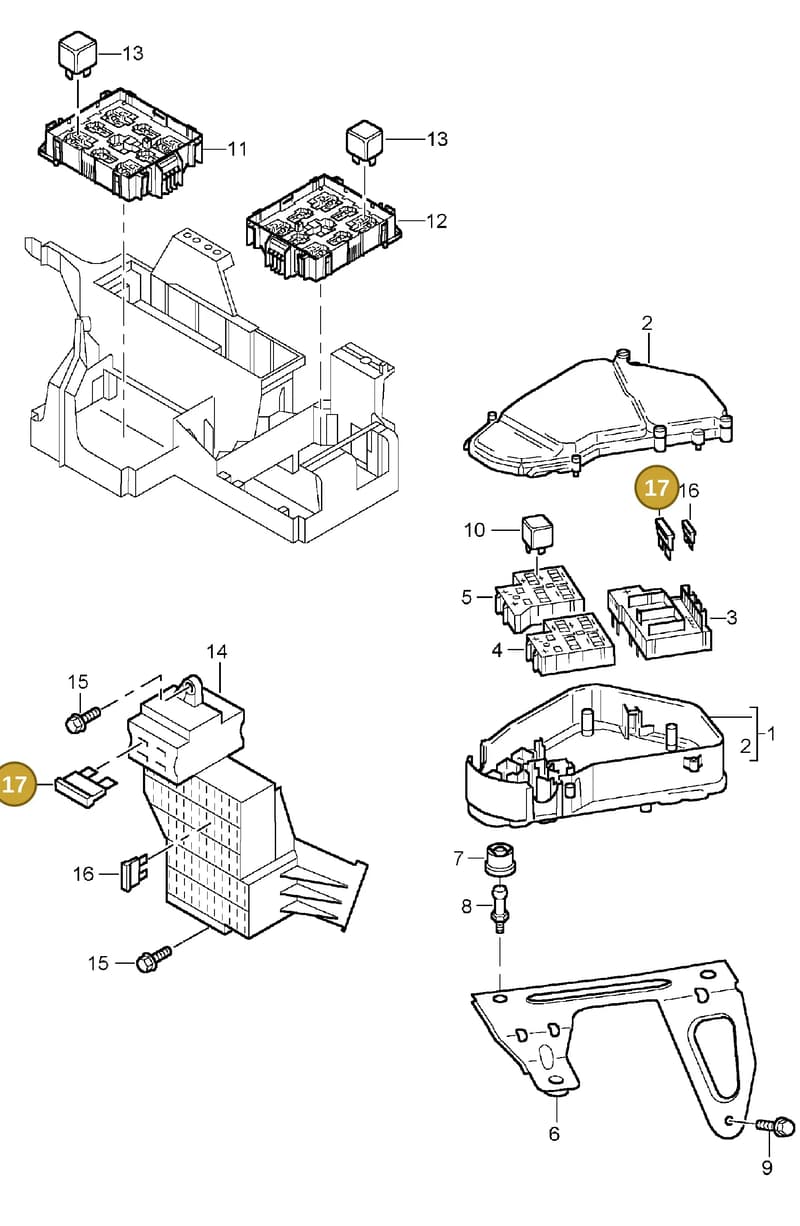 99960707700 — Porsche Cayenne (2002-2006) diagram p24902000, position 17