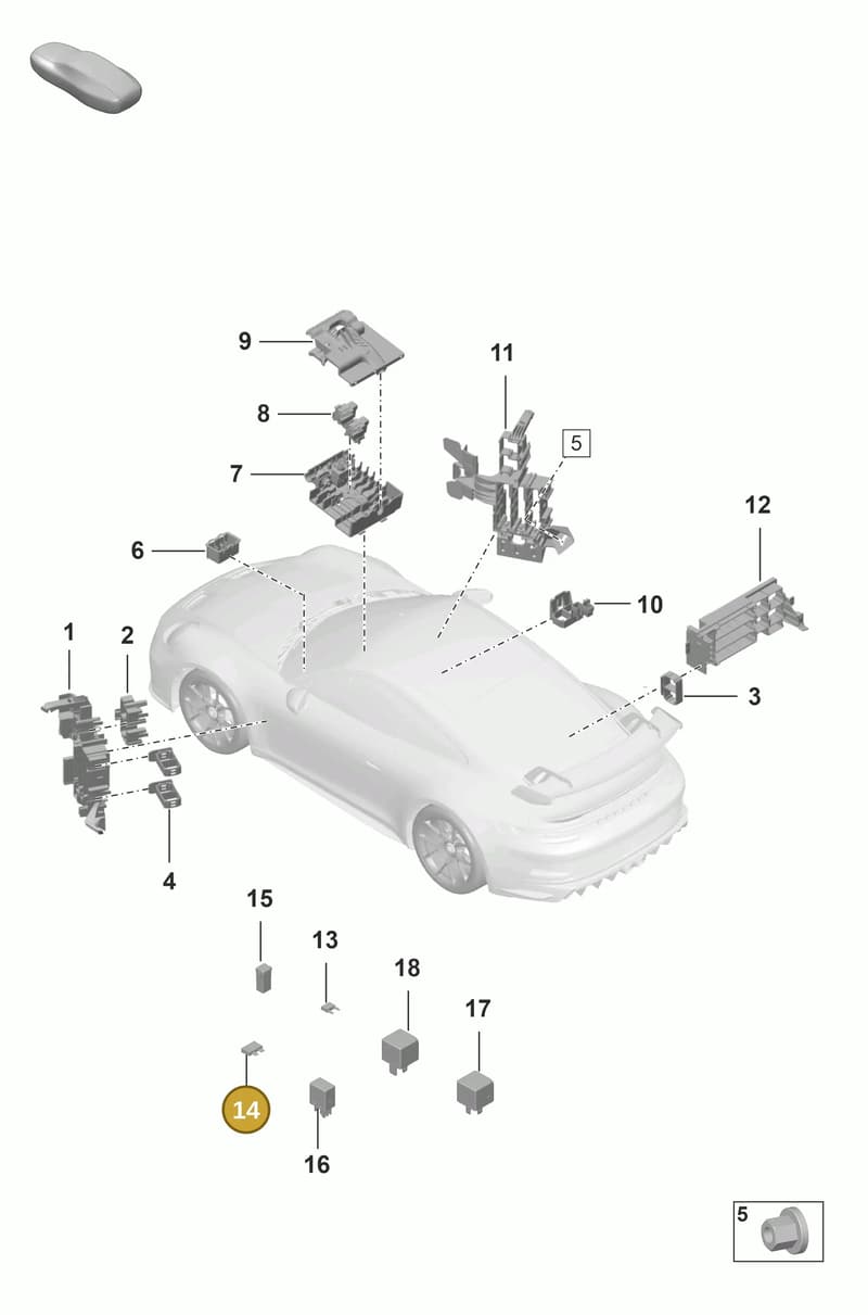 99960708400 — Porsche 911 (2021-2022) diagram p59902000, position 14