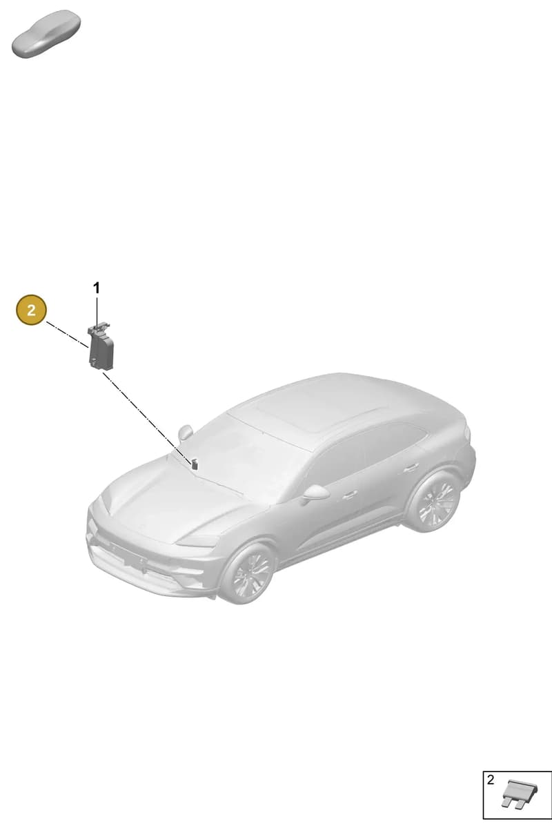 99960708400 — Porsche Macan (2024-2024) diagram p61902030, position 2