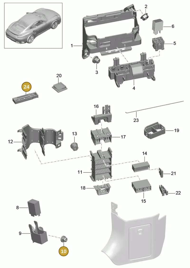 99960709200 — Porsche GT2 RS Clubsport (2013-2020) diagram p42902000, position 10+24