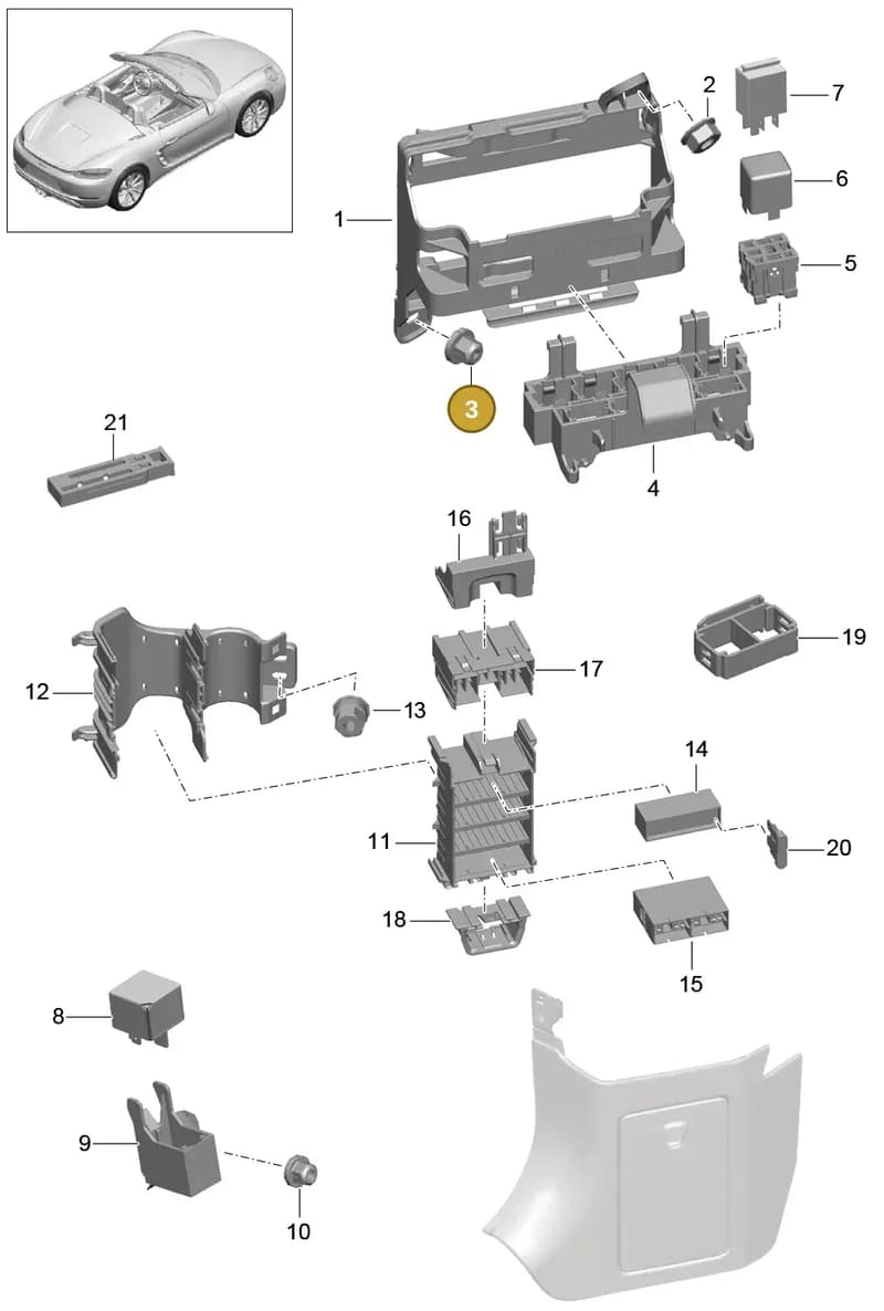 99961109512 — Porsche Boxster (2016-2019) diagram p48902000, position 3