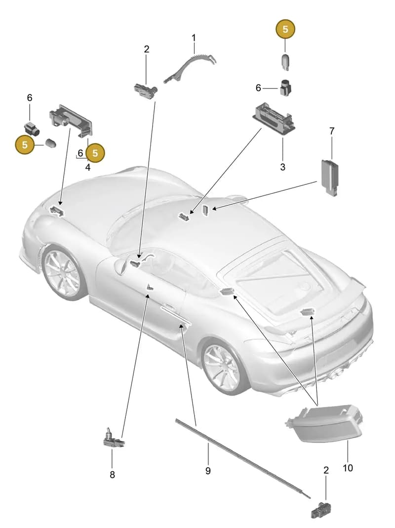 99963113490 — Porsche Cayman GT4 (2015-2016) diagram p45903004, position 5
