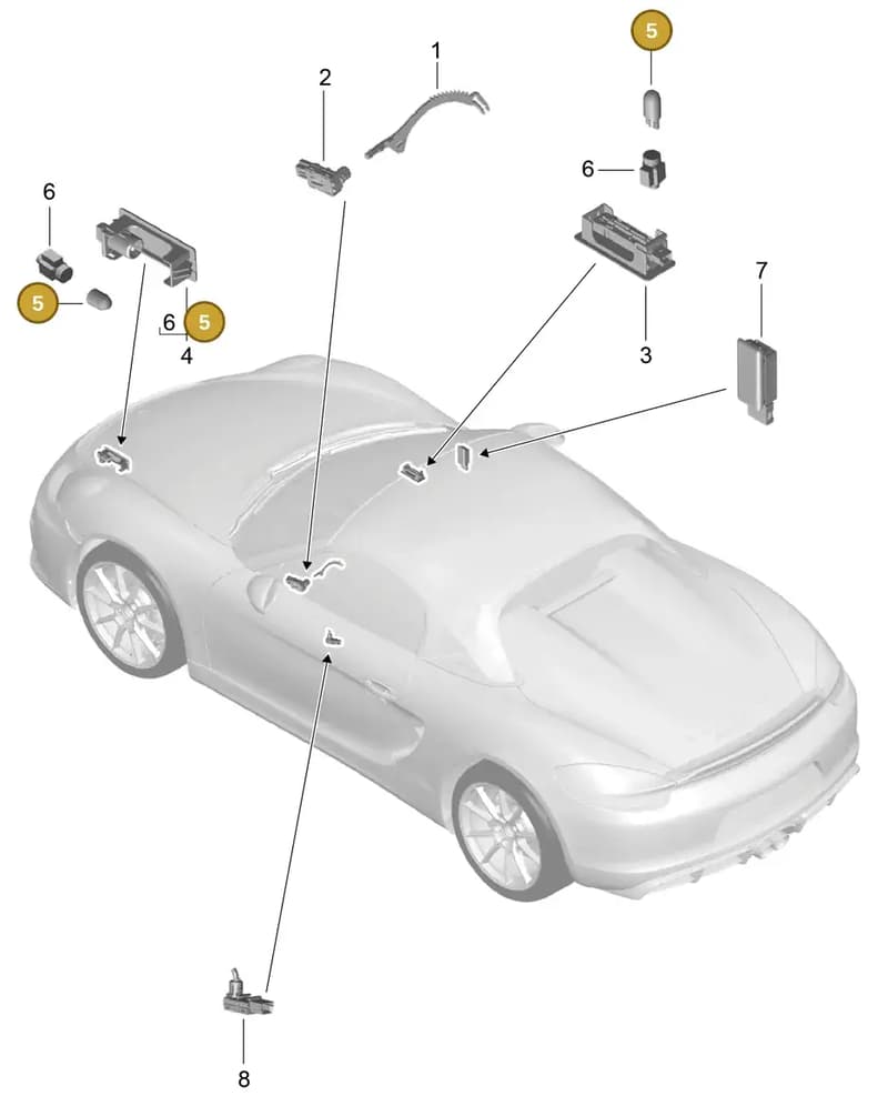 99963113490 — Porsche Boxster Spyder (2015-2016) diagram p46903004, position 5