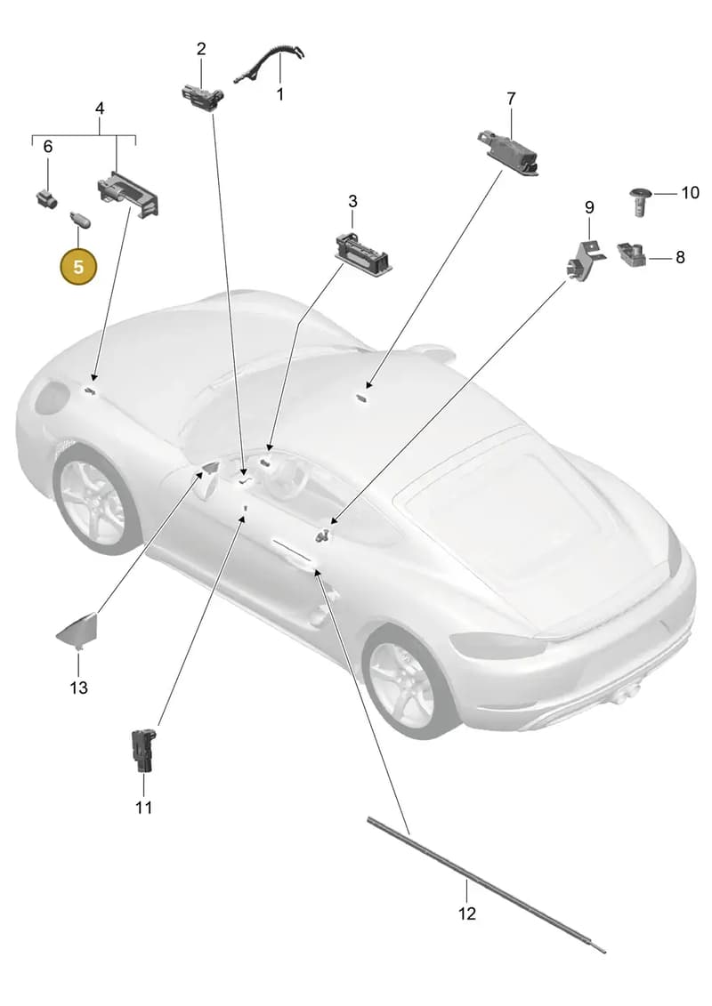 99963113490 — Porsche Cayman (2016-2019) diagram p50903004, position 5