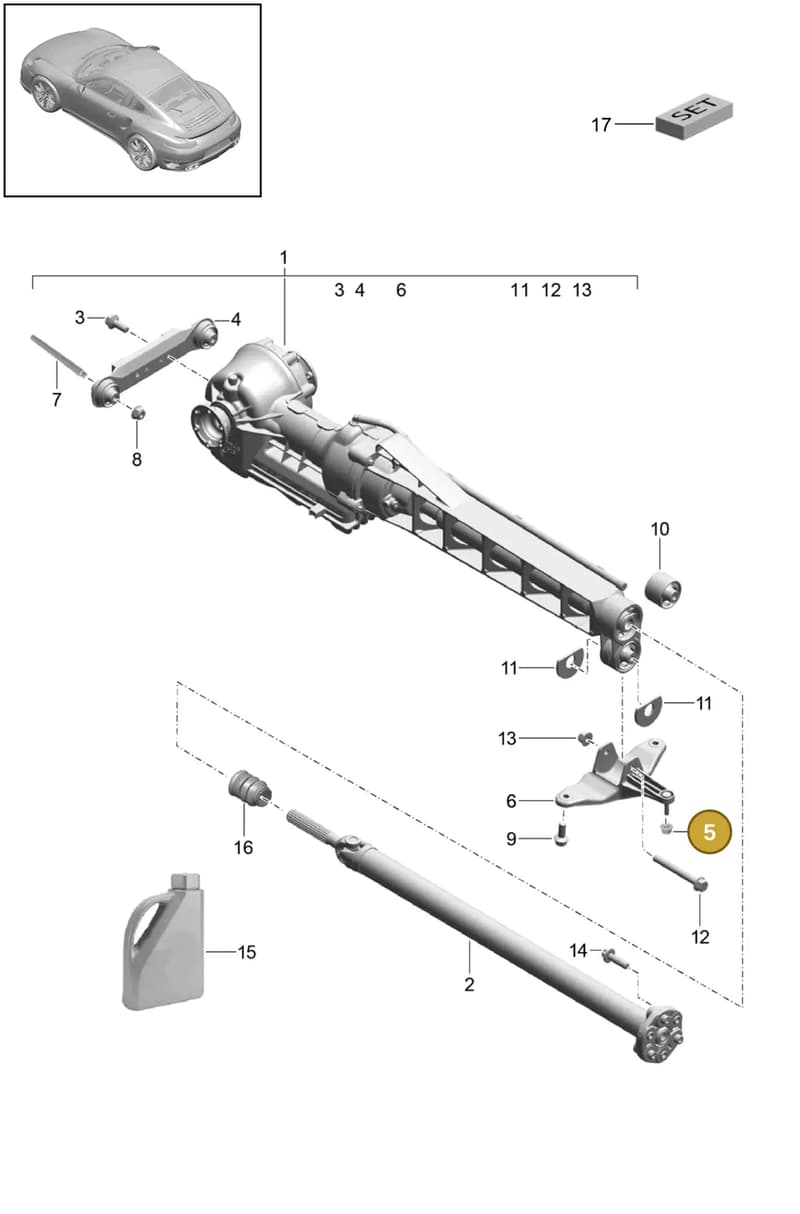 99965050440 — Porsche 911 (2013-2020) diagram p42305010, position 5